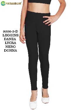 LEGGINS DANZA LYCRA NERO DONNA